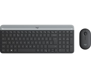 Logitech 920-009260 klawiatura Dołączona myszka Biuro RF Wireless QWERTZ Czeski Grafitowy