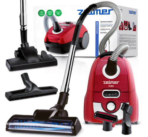 ODKURZACZ WORKOWY ZELMER KUBA TRADYCYJNY Z FILTREM HEPA TURBOSZCZOTKA 650W