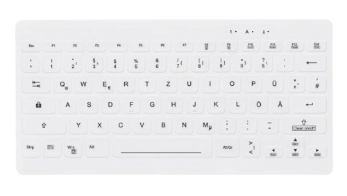 CHERRY AK-C4112 - Klawiatura medyczna kompaktowa podświetlana USB QWERTZ niemiecka biała