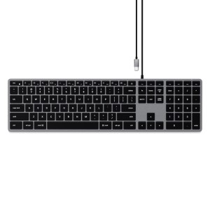 Klawiatura Satechi Slim W3 z układem numerycznym USB-C (space gray) US