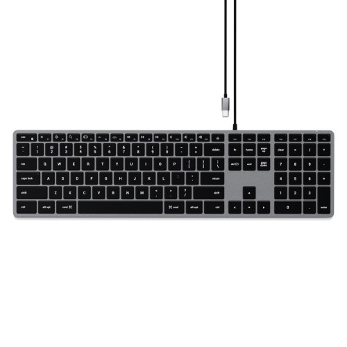 Klawiatura Satechi Slim W3 z układem numerycznym USB-C (space gray) US