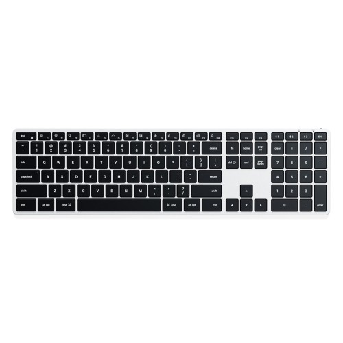 Satechi Slim X3 - klawiatura z układem numerycznym Bluetooth do czterech urządzeń USB-C US International (silver)