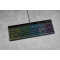 Korsarz | Gumowa kopuła | K55 RGB PRO | Klawiatura do gier | Klawiatura do gier | Światło LED RGB | Stany Zjednoczone | Przewodowe | Czarny