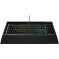 Korsarz | Gumowa kopuła | K55 RGB PRO | Klawiatura do gier | Klawiatura do gier | Światło LED RGB | Stany Zjednoczone | Przewodowe | Czarny