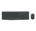 Logitech Klawiatura MK235 Wireless KBD+Mouse Grey CZ