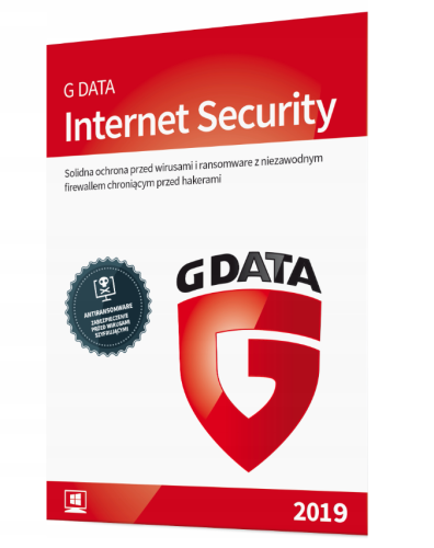 G DATA INTERNET SECURITY KARTA KLUCZ - 2 komputery - 36 miesięcy