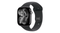 Smartwatch Apple Watch Series 11 GPS koperta 46 mm z aluminium w kolorze onyksu, pasek sportowy w kolorze czarnym - rozmiar S/M - MEUW4MP/A