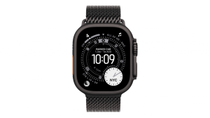 Smartwatch Apple Watch Ultra 3 GPS + Cellular, koperta 49 mm z tytanu w kolorze czarnym, bransoleta mediolańska z tytanu w kolorze czarnym - rozmiar M - MF1Q4QP/A