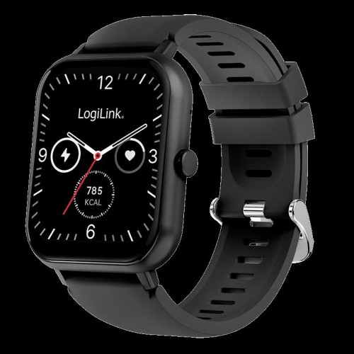Smartwatch LogiLink SW0001B ekran dotykowy LCD 1,83", BT 5.2, IP68, czarny