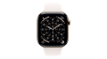 Smartwatch Apple Watch Series 11 GPS + Cellular koperta 46 mm z tytanu w kolorze złotym, pasek sportowy w kolorze łagodnego różu - rozmiar M/L - MFD64MP/A