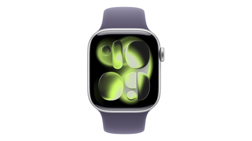 Smartwatch Apple Watch Series 11 GPS+Cellular koperta 42 mm z aluminium w kolorze srebrnym, pasek sportowy w kolorze mlecznego fioletu - rozmiar M/L - MF8J4MP/A