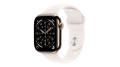 Smartwatch Apple Watch Series 11 GPS + Cellular koperta 42 mm z tytanu w kolorze złotym, pasek sportowy w kolorze łagodnego różu - rozmiar S/M - MF8W4MP/A