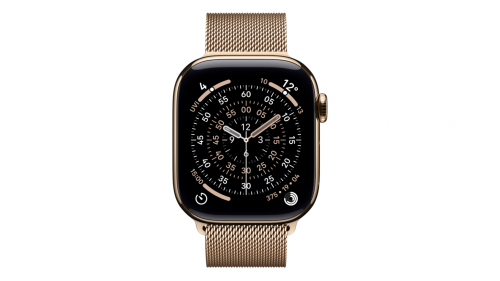 Smartwatch Apple Watch Series 11 GPS + Cellular, koperta 42 mm z tytanu w kolorze złotym, bransoleta mediolańska w kolorze złotym - MF8Y4MP/A