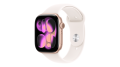 Smartwatch Apple Watch Series 11 GPS+Cellular, koperta 46 mm z aluminium w kolorze różowego złota, pasek sportowy w kolorze łagodnego różu - rozmiar M/L - MFCJ4MP/A