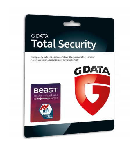 G DATA TOTAL SECURITY KARTA KLUCZ - 1 komputer - 12 miesięcy