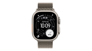 Smartwatch Apple Watch Ultra 3 GPS + Cellular, koperta 49 mm z tytanu w kolorze naturalnym, bransoleta mediolańska z tytanu w kolorze naturalnym - rozmiar M - MEWY4QP/A