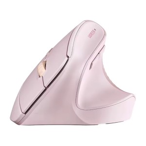 Bezprzewodowa mysz pionowa Ugreen M571, 2.4G, 4000 DPI, 1x AA (różowa)