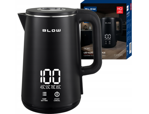 Czajnik czarny z wyświetlaczem 2200W BK-18PB BLOW 44-762#