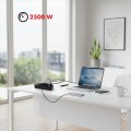 MACLEAN LISTWA ZASILAJĄCA, PRZEDŁUŻACZ 6 GNIAZD + 4XUSB, 110-240V AC 50/60HZ, 2.1A MAX 2500W, 1,5 M, CZARNA MCE389 B