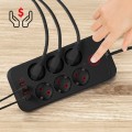MACLEAN LISTWA ZASILAJĄCA, PRZEDŁUŻACZ 6 GNIAZD + 4XUSB, 110-240V AC 50/60HZ, 2.1A MAX 2500W, 1,5 M, CZARNA MCE389 B