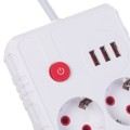 MACLEAN LISTWA ZASILAJĄCA, PRZEDŁUŻACZ 2 GNIAZDA + 3XUSB, 110-240V AC 50/60HZ, 2.1A MAX 2500W, 3 M, BIAŁA MCE388 W
