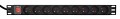 GEMBIRD LISTWA ZASILAJĄCA RACK (PDU) 9 GNIAZD FR, 1U, 16A, WTYK FR, 2M