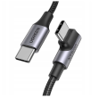Kabel UGREEN US334 USB-C-USB-C 1m kątowy (czarny)
