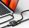 Przełącznik HDMI UGREEN CM217 2-portowy 20cm (czarny)