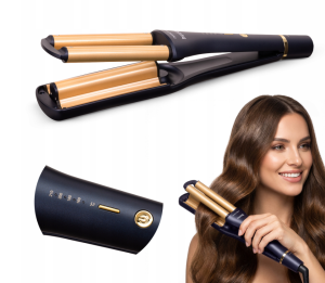 Falownica z regulacją HUS1082 Ceramic Wave, granatowo zlota