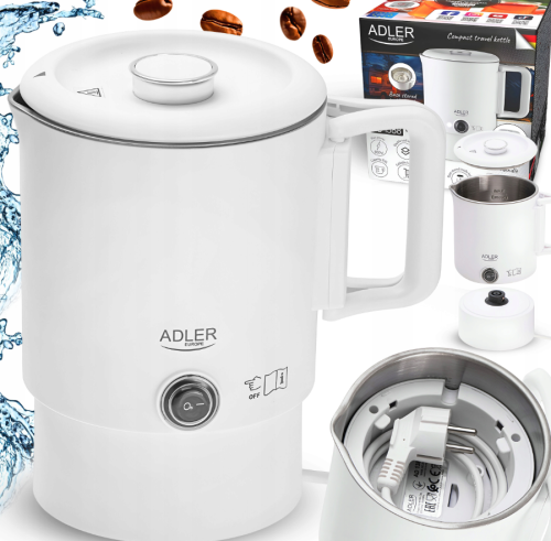 Adler AD 1388w Czajnik elektryczny 0,8L - turystyczny