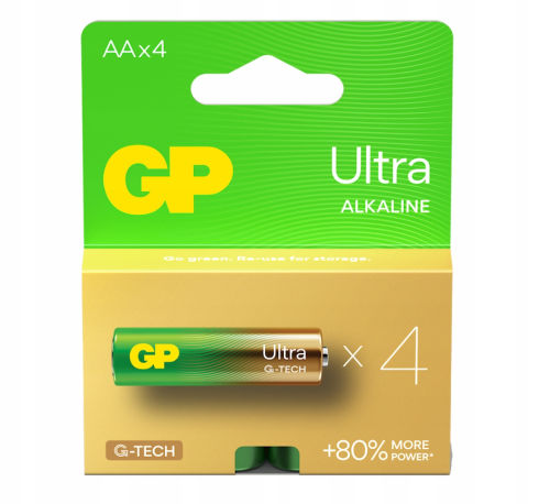 Bateria GP LR6 Ultra Alkaline R6 AA - Blister 4 sztuki 4891199217357