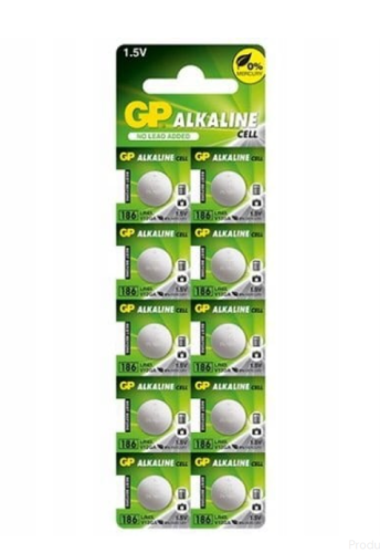 Bateria GP LR43 186 G12 - Blister 10 sztuk 4891199015502