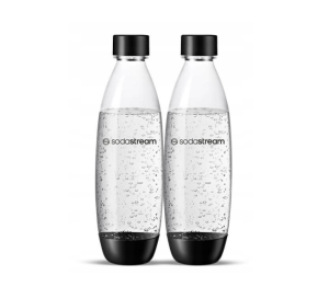 Zestaw butelek SodaStream Fuse Black 2 x 1L czarne - 2 sztuki