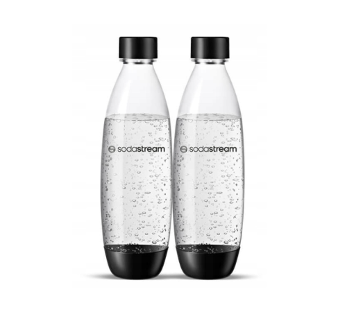 Zestaw butelek SodaStream Fuse Black 2 x 1L czarne - 2 sztuki