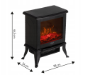 Adler AD 7754 Kominek elektryczny / 2 poziomy grzania: 1000W / 1800W