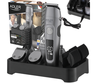 Adler AD 2944 Trymer - Zestaw do Pielęgnacji 6 w 1 z Wyś. LCD