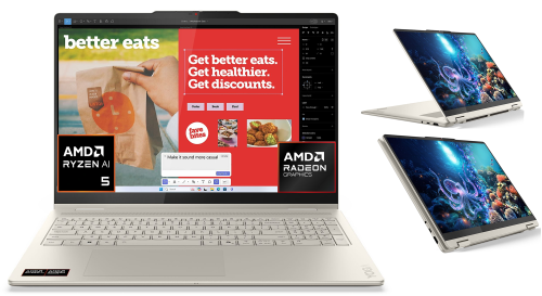 Laptop Lenovo Yoga-7-16AKP10DX 16''WUXGA Dotyk x360 AMD® Ryzen IA 5 340 Radeon™ 840M Win11Home