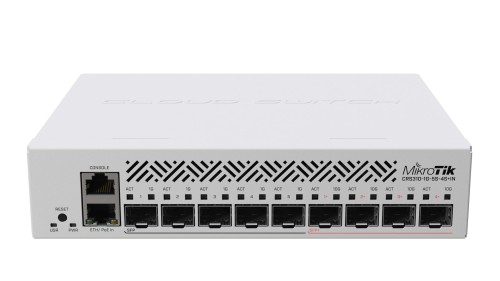MIKROTIK RouterBOARD Cloud Router Switch CRS310-1G-5S-4S+IN + L5 (800MHz; 256MB RAM; 1x GLAN; 5x SFP; 4x SFP+) pulpit