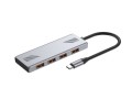 GEMBIRD 4-PORTOWY HUB USB 3.2 (GEN 2) TYPU C SZARY