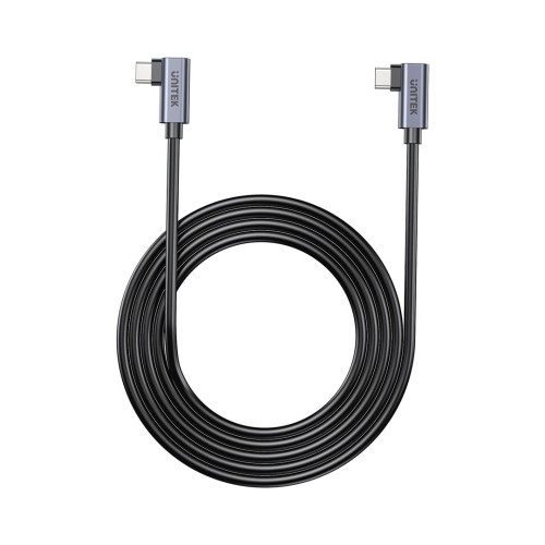 UNITEK KABEL USB-C KĄTOWY 90/90 PD 100W M/M 0,5M