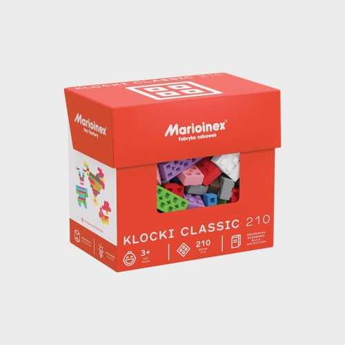 Klocki konstrukcyjne Marioinex classic, 210 elementów