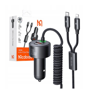 Ładowarka samochodowa MCDODO CC-0370 120W z kablami USB-C/Lightning