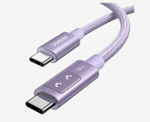 Kabel UGREEN Uno L509 USB-C-USB-C 2m 100W (fioletowy) 65216