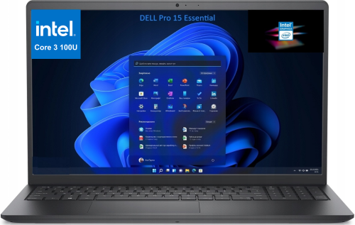 Laptop DELL Pro 15 Essential PV15250 15.6''FHD Core 3 100U Intel UHD Win11Pro