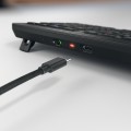 CHERRY Stream desktop ultimate klawiatura Dołączona myszka Dom/Biuro USB + RF Wireless + Bluetooth QWERTZ Niemiecki Czarny