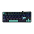Klawiatura gasket F87 Pro Dark Blue + Black + Cyan GrayWoodV4 switch RGB AULA
