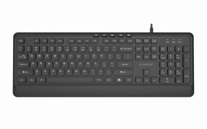 GEMBIRD KLAWIATURA PRZEWODOWA MULTIMEDIALNA SLIM, USB 5 KLAWISZY HOTKEYS, US LAYOUT, CZARNA