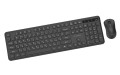 GEMBIRD BEZPRZEWODOWY ZESTAW KLAWIATURY + MYSZ SLIM PRO BUSINESS NA BIURKO, CZARNY, UKŁAD RU