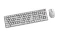 GEMBIRD BEZPRZEWODOWY ZESTAW KLAWIATURY + MYSZ SILENT KEY PRO BUSINESS, BIAŁY, UKŁAD RU