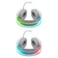 DEFENDER SŁUCHAWKI Z MIKROFONEM ECLIPSE RGB BIAŁE 62440